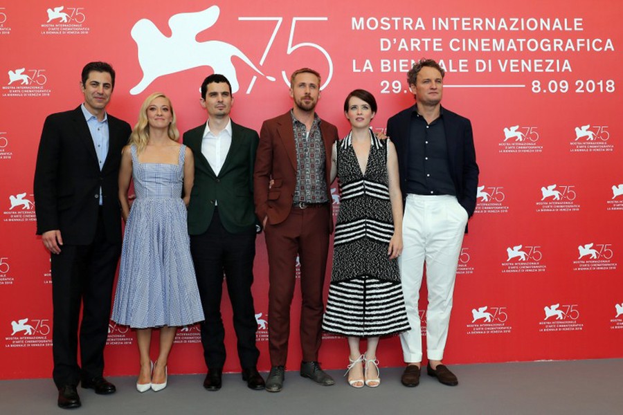 The 75th Venice International Film Festival - photocall for the opening movie "First Man" competing in the Venezia 75 section - Venice, Italy, August 29, 2018 - Director Damien Chazelle, screenwriter Josh Singer and cast members Ryan Gosling, Jason Clarke, Olivia Hamilton and Claire Foy. Reuters photo