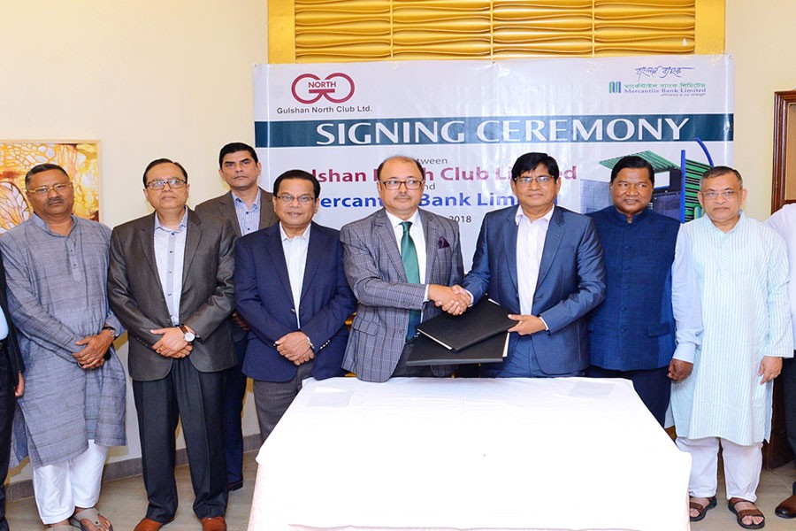 Mercantile Bank, Gulshan North Club sign MoU