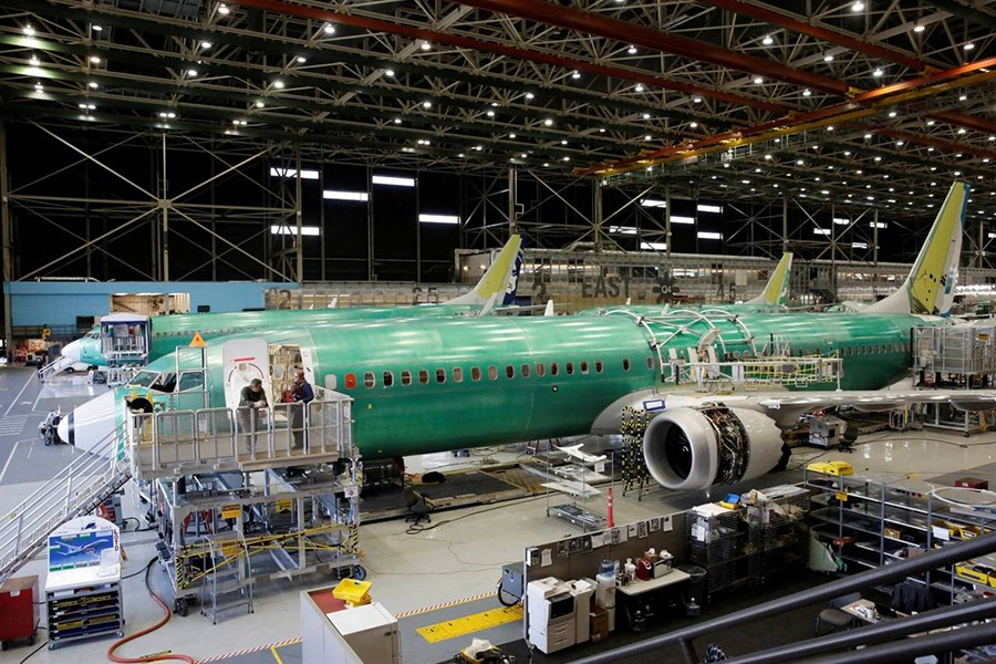 Boeing's new 737 MAX-9 is pictured under construction at their production facility in Renton, Washington, US on February 13, 2017 — Reuters/File