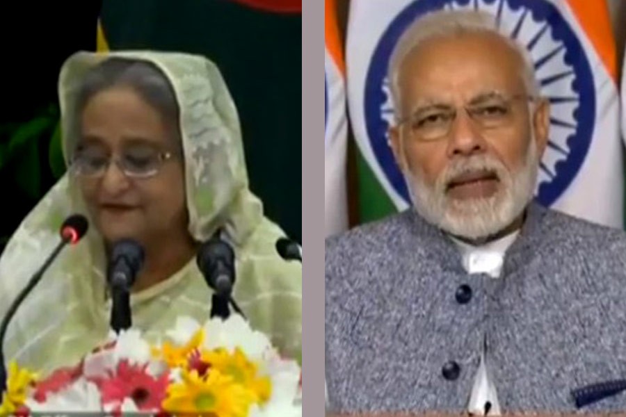 Hasina, Modi inaugurate cross-border oil pipeline construction