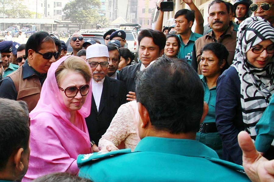 Court to continue trial in Khaleda’s absence