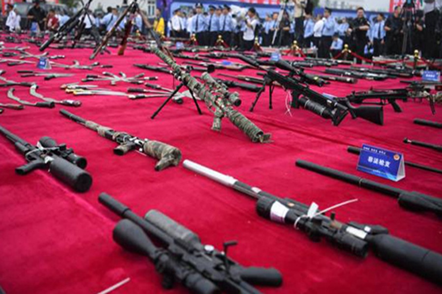 China destroys over 140,000 illegal guns, explosives