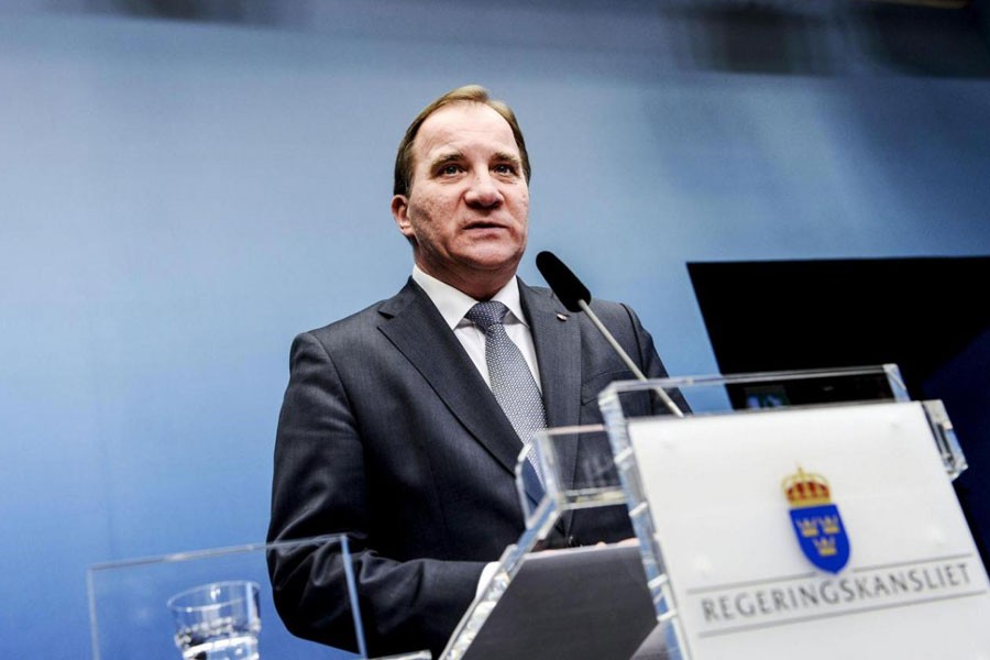 Sweden's Prime Minister Stefan Lofven speaks during a news conference at the Chancellery in Stockholm December 2, 2014 – Reuters