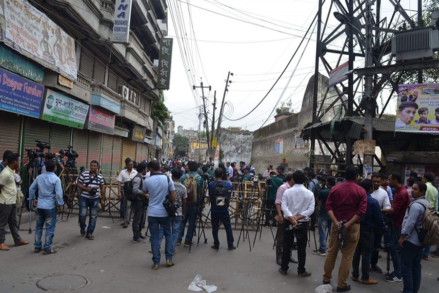 Security has been beefed up in the capital, including in and around the special trial court, to fend off any untoward incident over the verdict — Focus Bangla photo