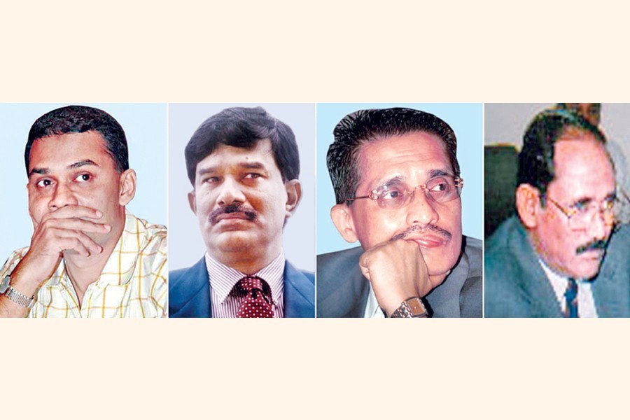 From left: Tarique Rahman and Harris Chowdhury were jailed for life and Lutfozzaman Babar and Abdus Salam Pintu sentenced to death in a verdict in the August 21 grenade attack case on Wednesday — Focus Bangla