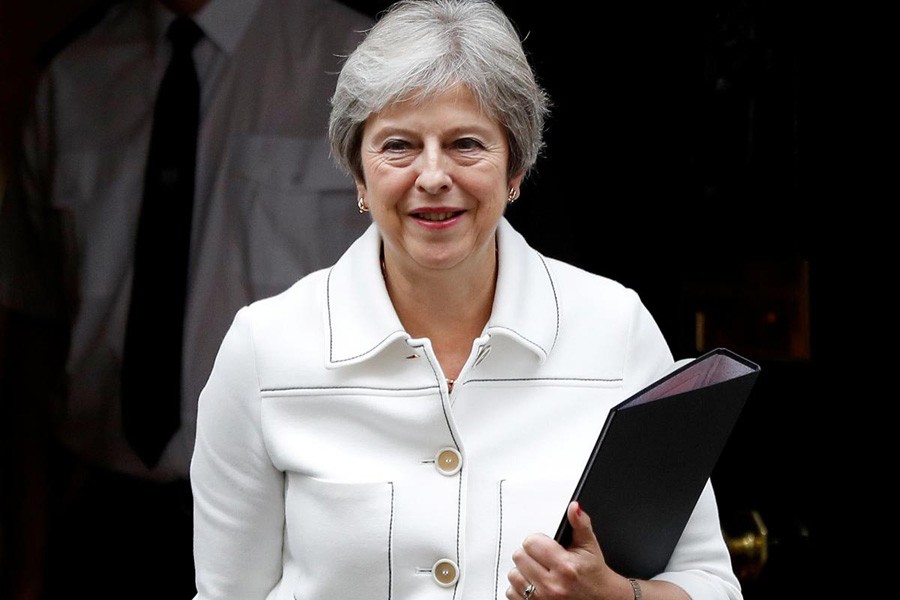 Britain's Prime Minister Theresa May leaves 10 Downing Street in London, Britain, October 15, 2018. Reuters