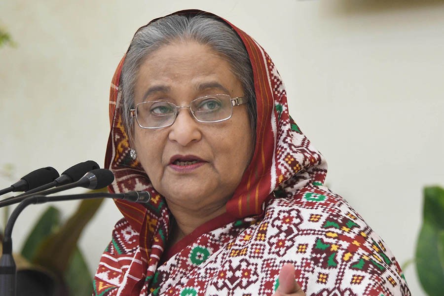 Prime Minister Sheikh Hasina seen in this undated file photo — via UNB