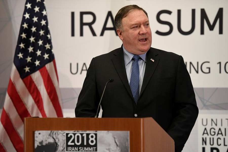 US Secretary of State Mike Pompeo speaks during the United Against Nuclear Iran Summit on the sidelines of the United Nations General Assembly in New York City, US, September 25, 2018. Reuters/File Photo