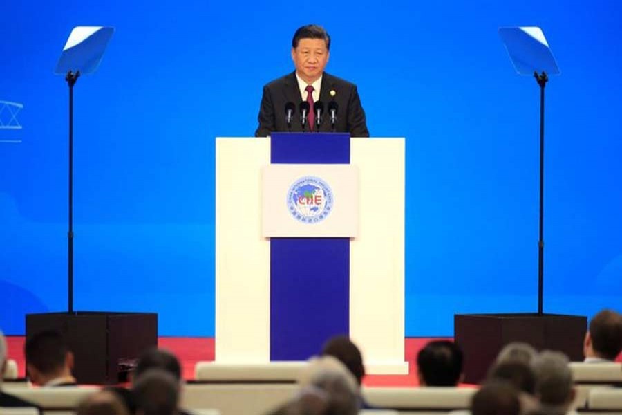 Chinese President Xi Jinping attends the opening ceremony for the first China International Import Expo (CIIE) in Shanghai, China November 5, 2018. Reuters