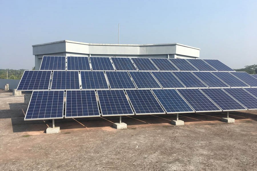 Solar-powered local infrastructure in Bagerhat. Photo: Collected