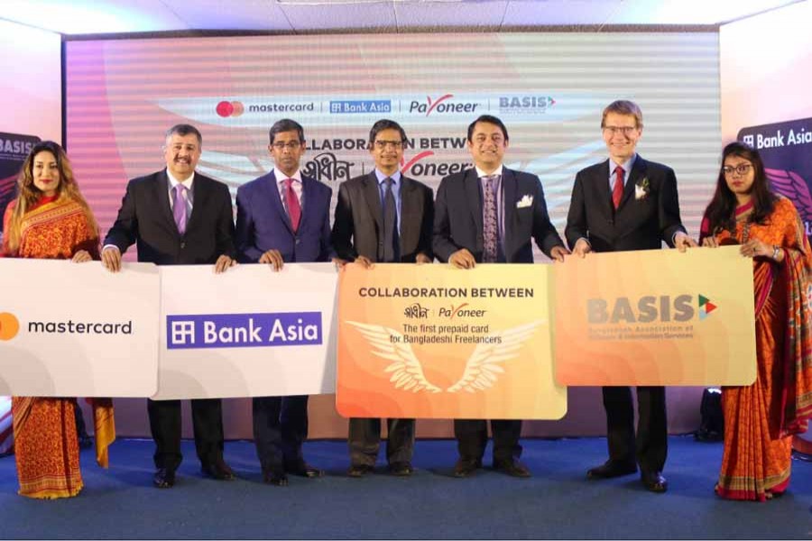 Bank Asia, Mastercard collaborate with Payoneer for Shadhin Card