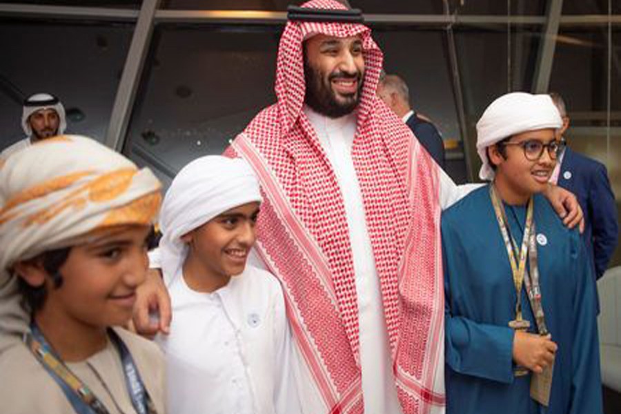 Saudi Crown Prince Mohammed bin Salman is seen during the Emirates Formula One Grand Prix at the Yas Marina racetrack in Abu Dhabi, United Arab Emirates November 25, 2018. Bandar Algaloud/Courtesy of Saudi Royal Court/Handout via Reuters