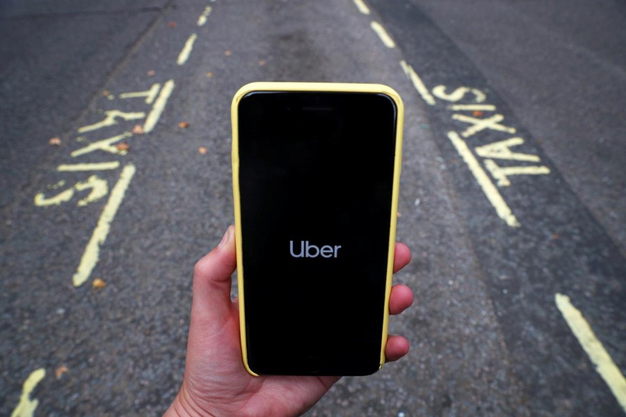 The Uber application is seen on a mobile phone in London, Britain, September 14, 2018. Reuters/File Photo