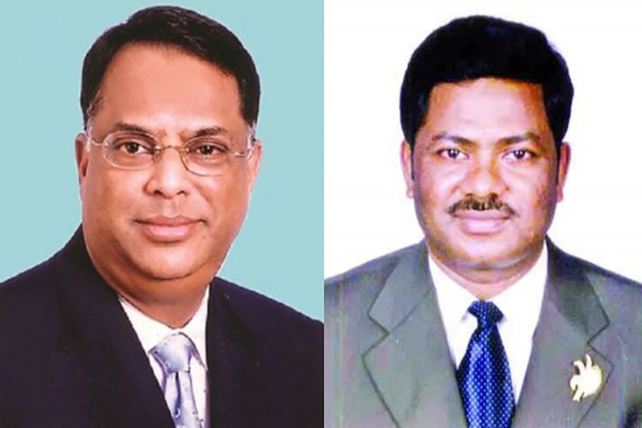 BNP leaders Iqbal Hasan Mahmud Tuku (L) and Ruhul Quddus Talukdar Dulu are seen in this photo collage