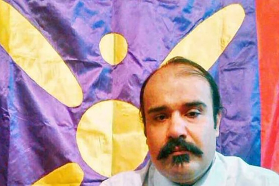 The activist was protesting against his conditions in prison. Photo: Iran Human Rights Monitor