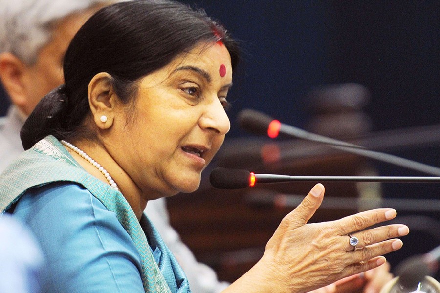 Indian External Affairs Minister Sushma Swaraj seen in this undated file photo — Collected