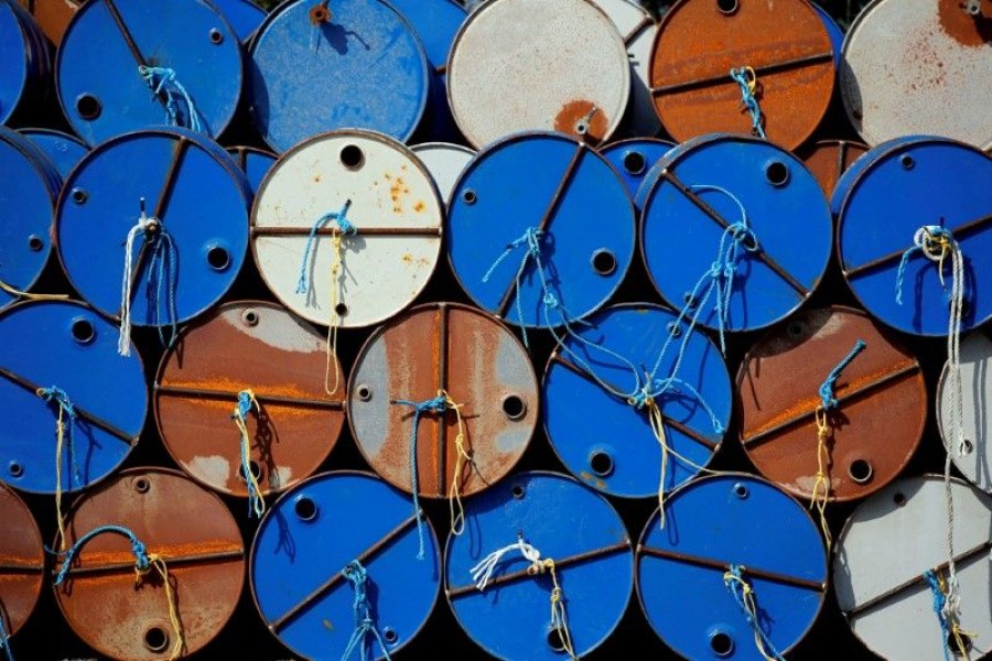 Oil barrels are pictured at the site of Canadian group Vermilion Energy in Parentis-en-Born, France, October 13, 2017. Reuters/Files