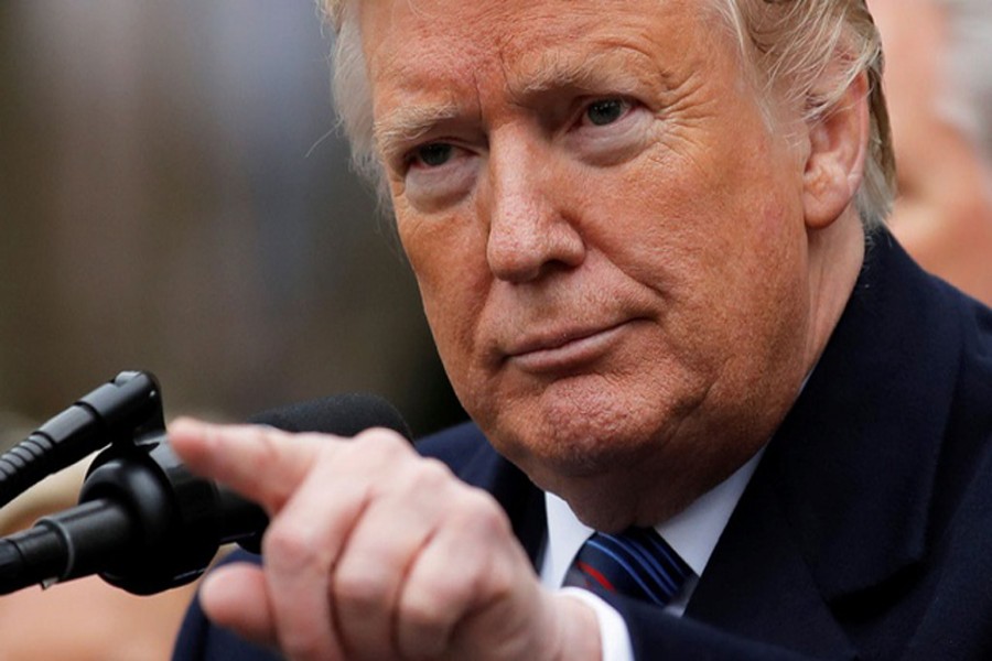 US President Donald Trump speaks to reporters in the Rose Garden after the president met with US Congressional leaders about the government shutdown and border security at the White House in Washington, US, January 4, 2019. Reuters