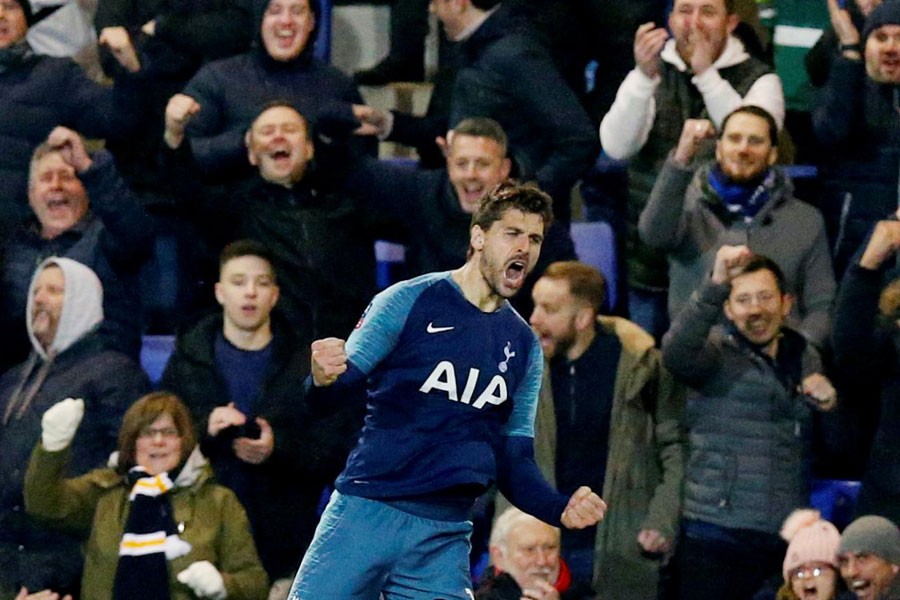 Soccer Football - FA Cup Third Round - Tranmere Rovers v Tottenham Hotspur - Prenton Park, Birkenhead, Britain - January 4, 2019 Tottenham's Fernando Llorente celebrates scoring their second goal - REUTERS/Andrew Yates