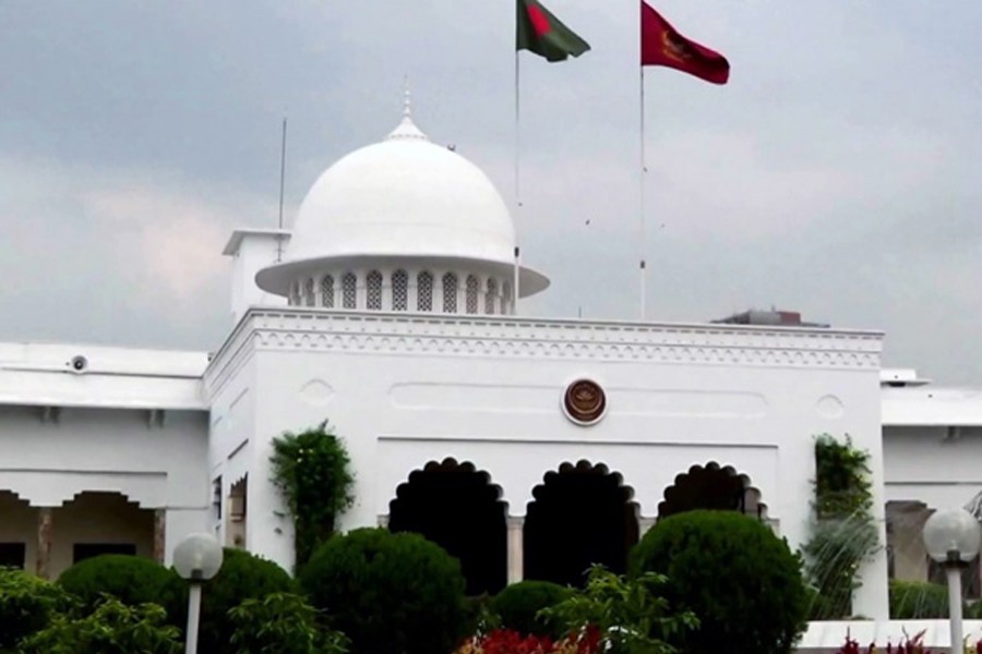 File photo shows Bangabhaban, the official residence of Bangladesh President, in Dhaka city