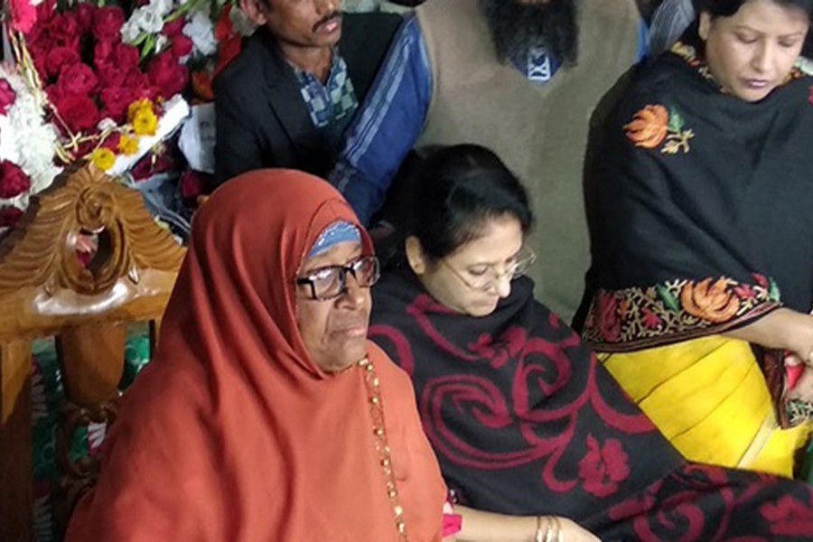 State Minister for Labour and Employment Monnuzan Sufian speaking at a news conference in Dhaka on Wednesday on RMG workers' unrest over new wage structure.