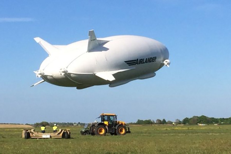 Airlander took its first flight in 2017 from Cardington Airfield in United Kingdom — Hybrid Air Vehicles photo via BBC