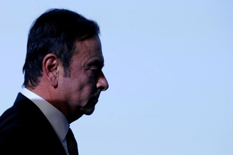 Carlos Ghosn, chairman and CEO of the Renault-Nissan-Mitsubishi Alliance, attends the Tomorrow In Motion event on the eve of press day at the Paris Auto Show, in Paris, France, October 1, 2018. Reuters/File Photo