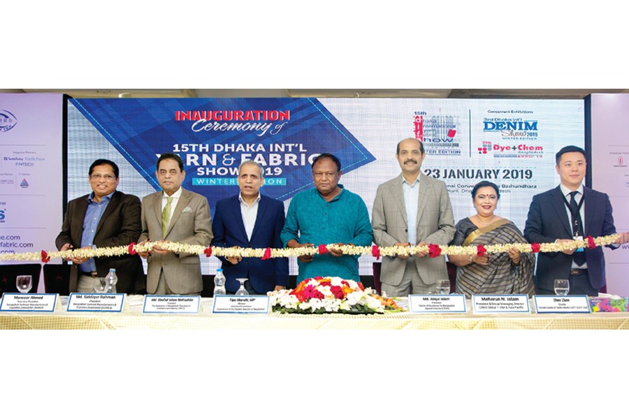 15th Dhaka Int’l Yarn and Fabric Show kicks off