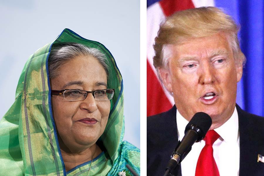 Trump congratulates Hasina for victory in election