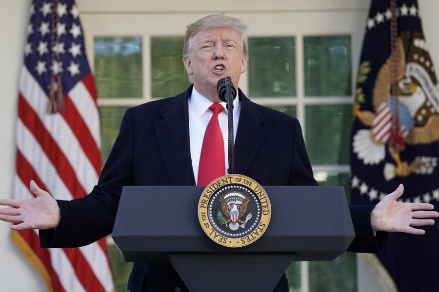 US President Donald Trump announces a deal to end the partial government shutdown as he speaks in the Rose Garden of the White House in Washington, US, January 25, 2019 - Reuters/Kevin Lamarque