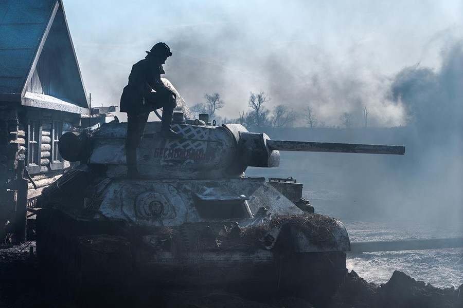 A film frame featuring the Russian action movie "T-34" is seen in this handout photo obtained by Reuters January 30, 2019