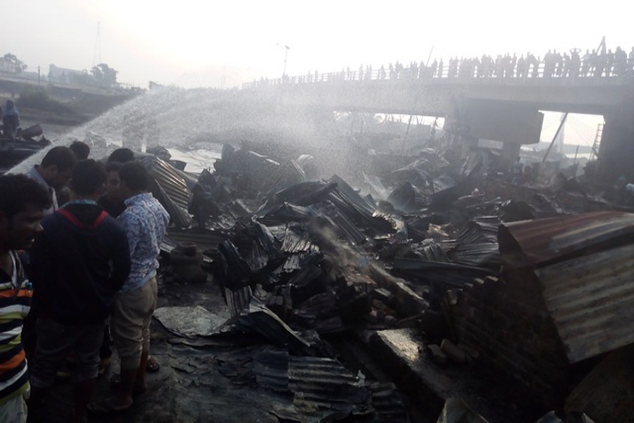 Eight die in Chattogram slum fire