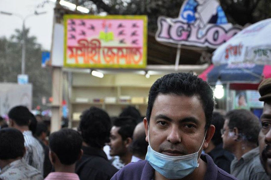 Avijit Roy was attacked in front of the Dhaka University TSC intersection on Feb 26, 2015 as he was returning from the Ekushey Book Fair with his wife Rafida Ahmed Bonya - Image Credit: Tanmoy Kairy