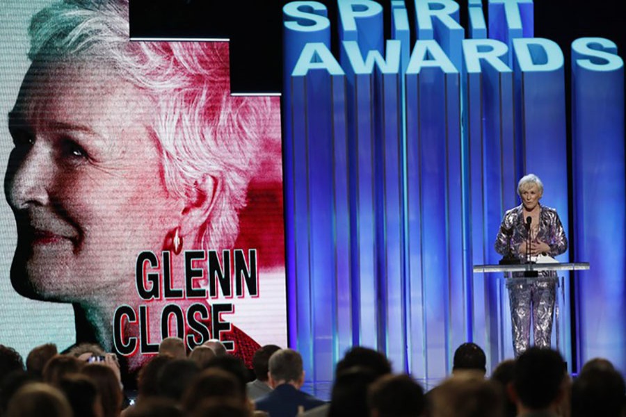 2019 Film Independent Spirit Awards - Show - Santa Monica, California, US, February 23, 2019 - Glenn Close accepts her award for Best Female Lead for the film "The Wife." Reuters