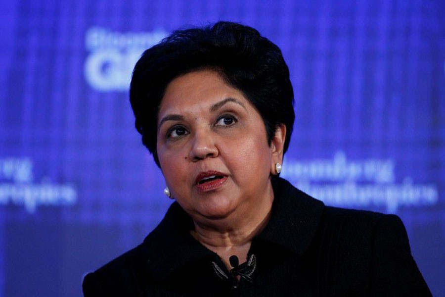 CEO of PepsiCo Indra Nooyi speaks at the Bloomberg Global Business Forum in New York City, US, September 20, 2017. Reuters