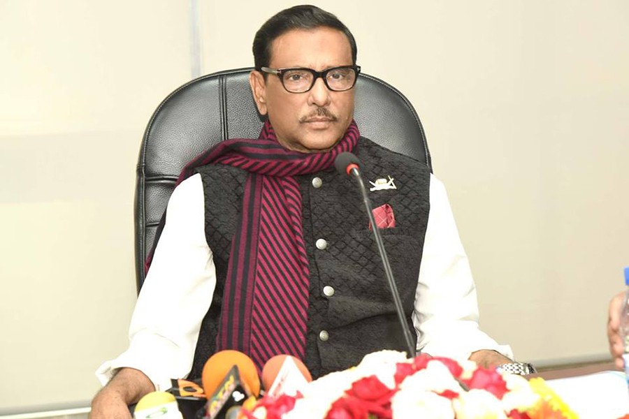 Minister of Road Transport and Bridges Obaidul Quader seen in this file photo — via Facebook