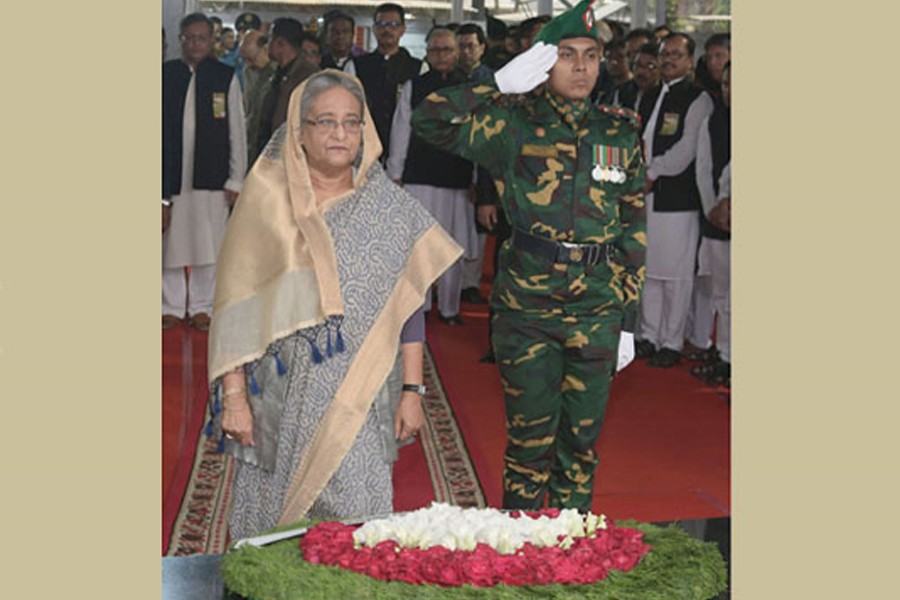 PM pays homage to Bangabandhu on historic March 7