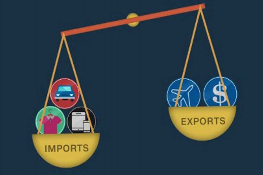 Trade deficit drops slightly in July-Jan period