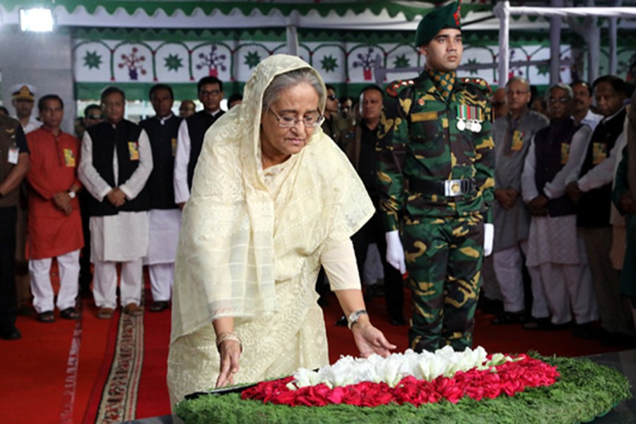 PM pays homage to Bangabandhu on his 100th birthday