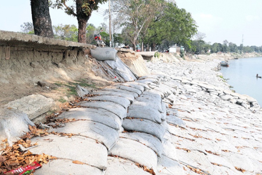 Irregularities in Surma riverbank protective  work alleged