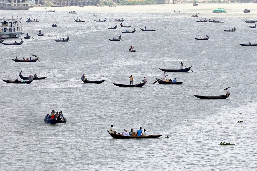 A partial view of Buriganga River seen in this undated FE photo