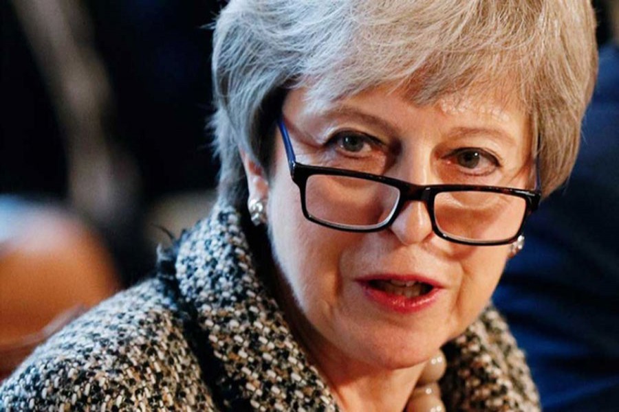 Britain's Prime Minister Theresa May attends a Serious Youth Violence Summit in Downing Street, London, Britain, April 1, 2019. Reuters