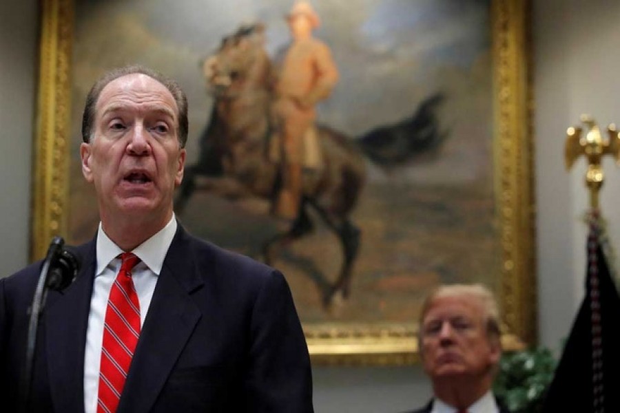 US President Donald Trump introduces the US candidate in election for the next President of the World Bank David Malpass at the White House in Washington, US, February 6, 2019. Reuters/File Photo