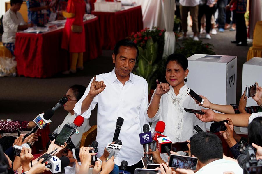 Indonesia President Widodo leads presidential race