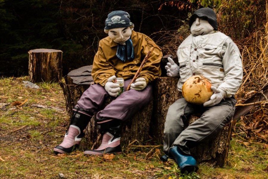 Hand-made dolls are dotted across the village to replace the dwindling local population in Nagoro village, Miyoshi, Japan