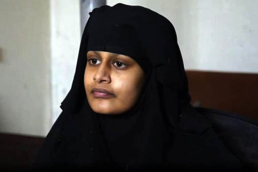 File photo of Isis bride Shamima Begum