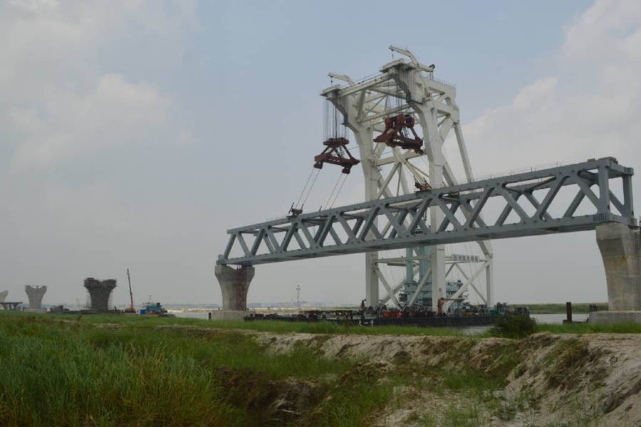 Padma Bridge’s 12th span installed