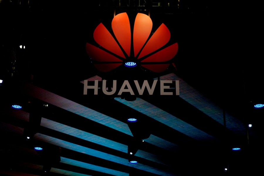 A Huawei logo is pictured during the media day for the Shanghai auto show in Shanghai, China, April 16, 2019. Reuters/File Photo