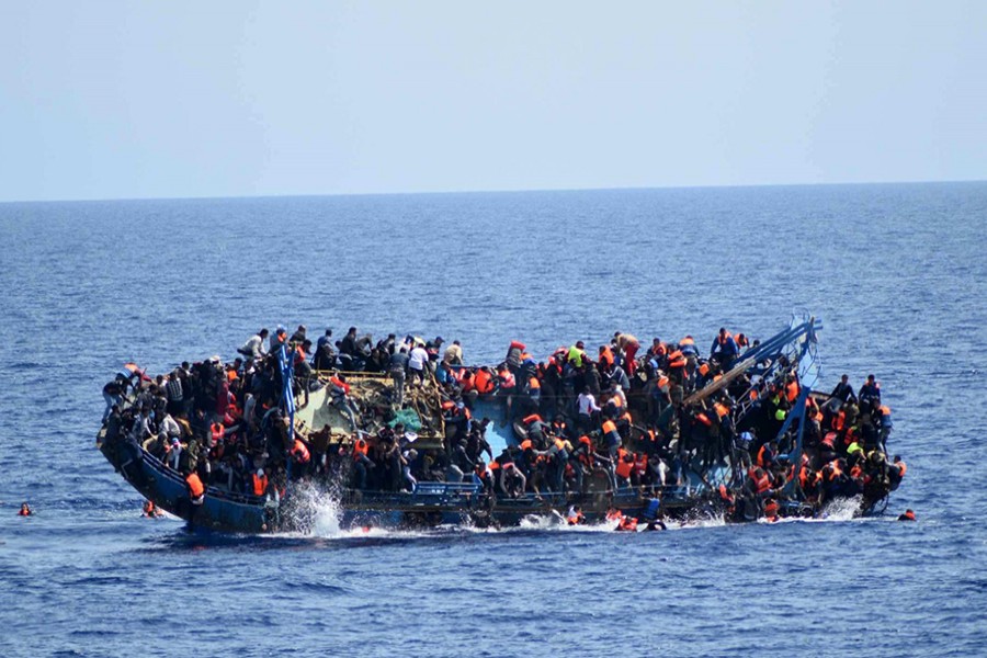 A representational boat capsize image. Reuters