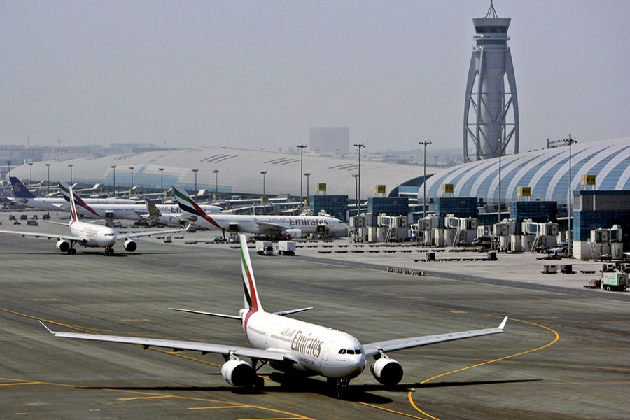 A partial view of Dubai International Airport seen in this undated AP photo